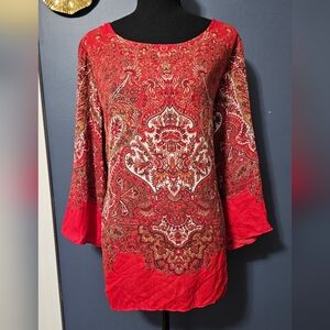 Rose & Olive Georgette Printed Tunic Plus Size 2X